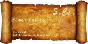 Simon Csilla névjegykártya