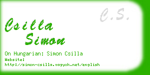 csilla simon business card